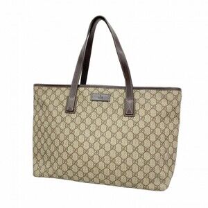 Gucci GG Supreme Tote Bag 211137 Brown Women's